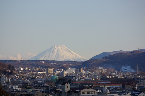 高島城から南側、富士を望む